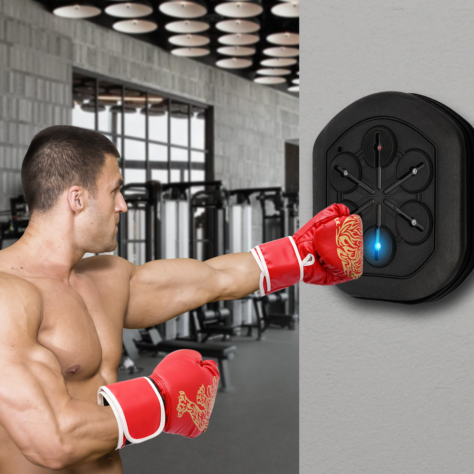 Led Gloves Music - Music Boxing Machine Auto Power Off