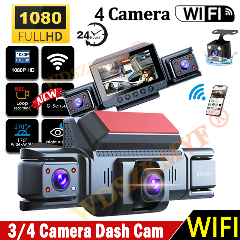 Panoramic Dash Cam 360 - 1080P HD DashCam for Cars 3/4