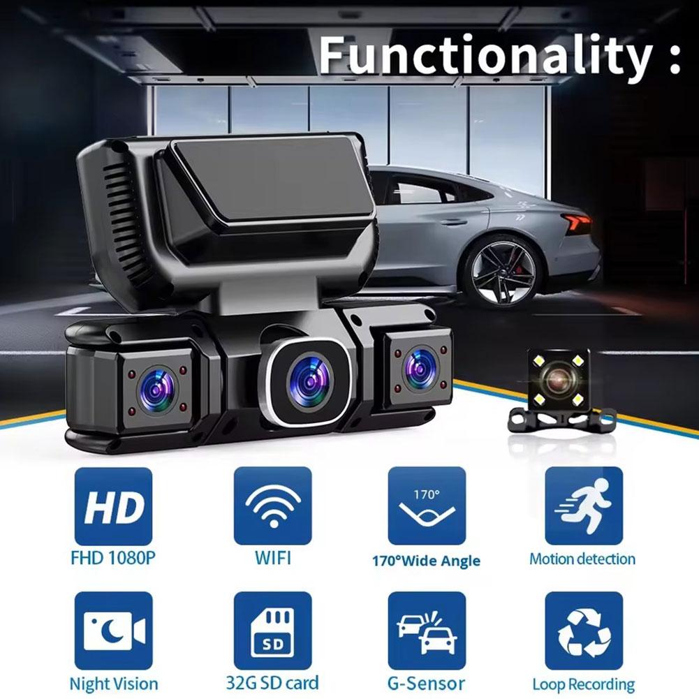 New WIFI 4Channel 360 Degree C - Panoramic Dash Cam 360 review and price
