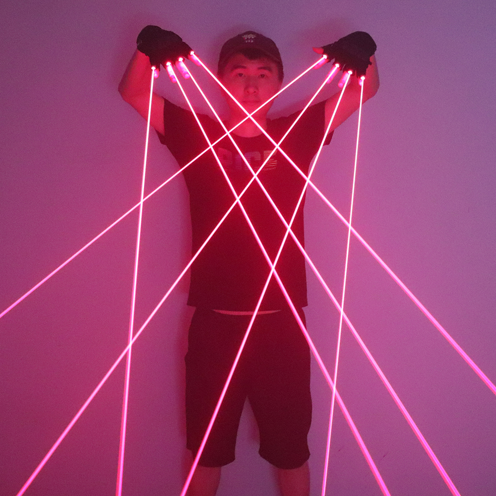 650nm Red Laser Gloves Stage L - Led Gloves Music review and price