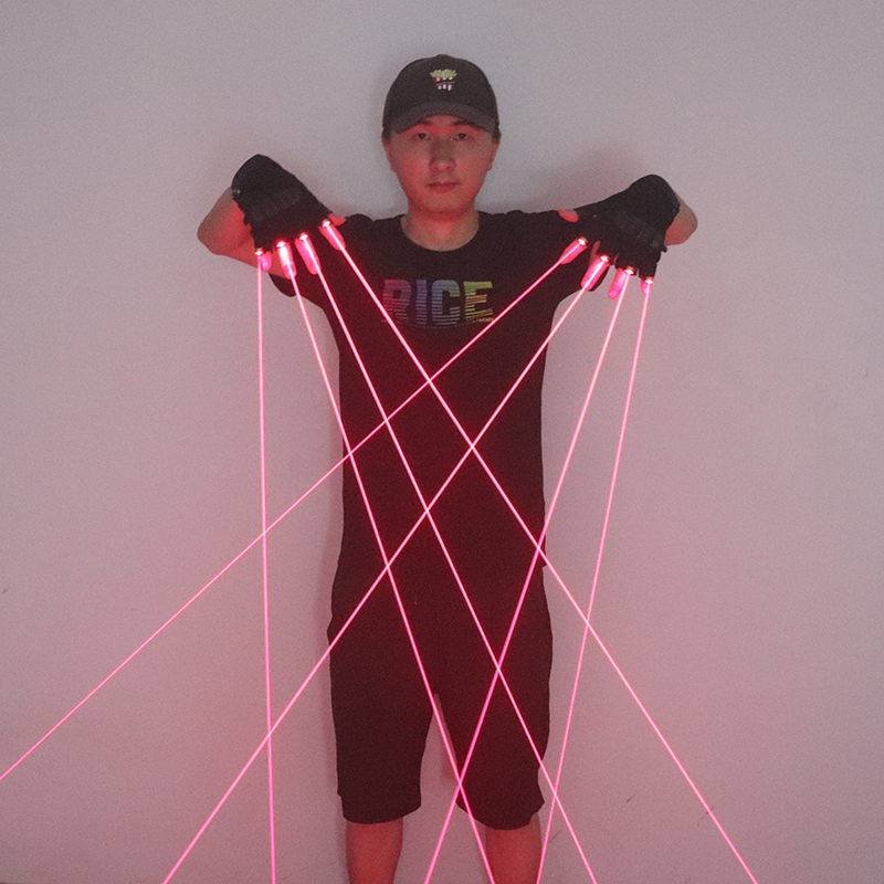 650nm Red Laser Gloves Stage L - Led Gloves Music review and price