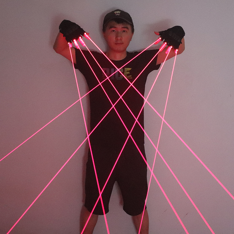 650nm Red Laser Gloves Stage L - Led Gloves Music review and price