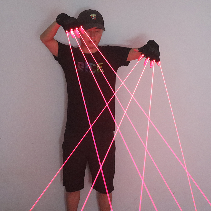 650nm Red Laser Gloves Stage L - Led Gloves Music review and price