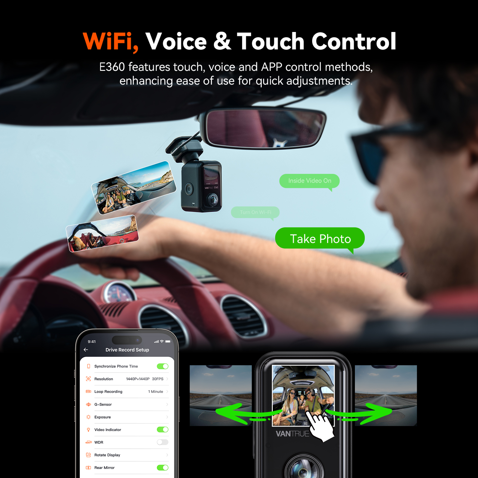 Vantrue E360 Dashcam 360° 5.2K - Panoramic Dash Cam 360 review and price