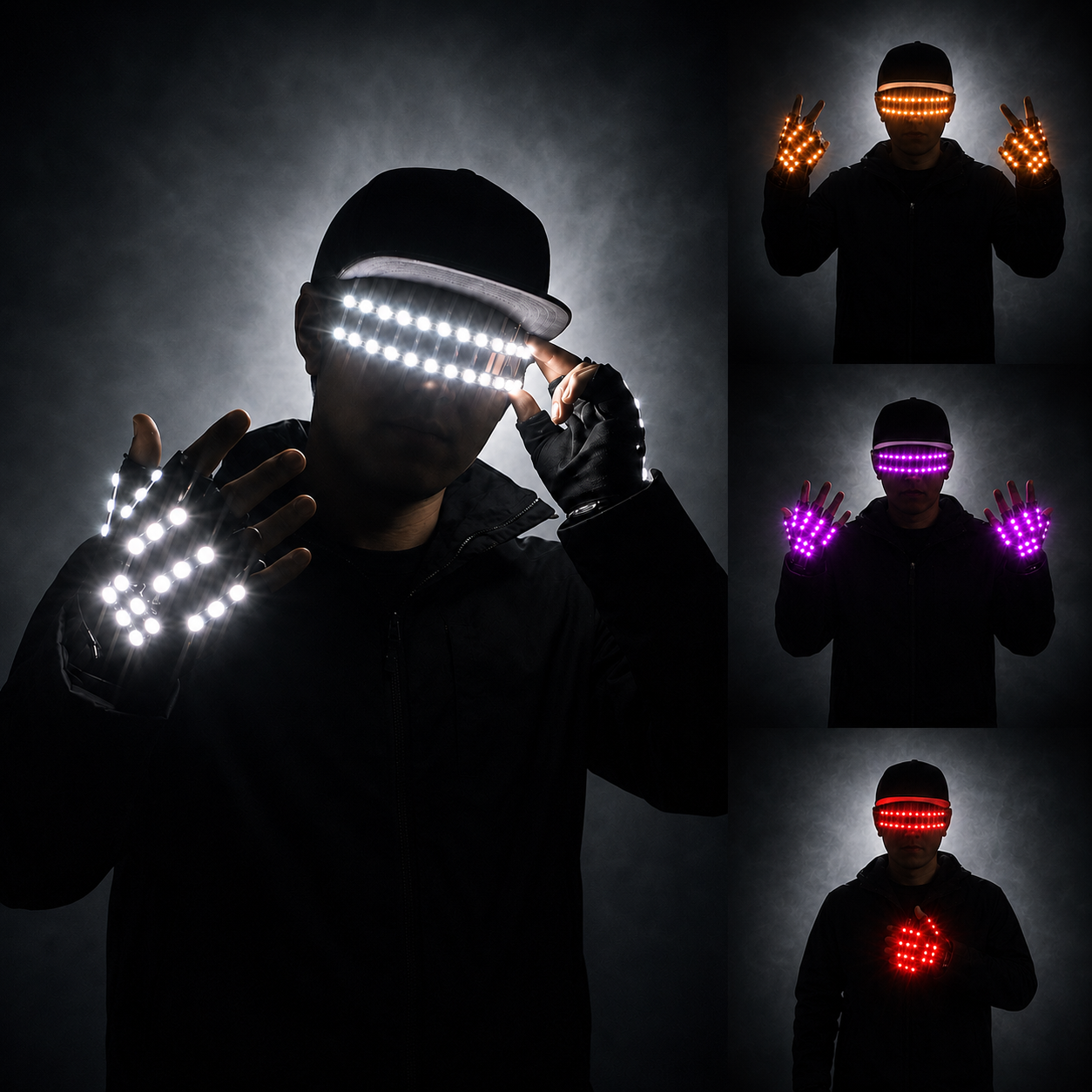 LED Flashing Gloves and Glasse - Led Gloves Music review and price