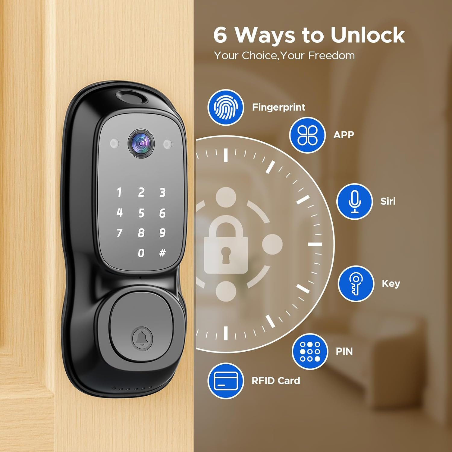 Tuya Wifi Smart Door Lock ‎Cam - Electronics & Tech Gadgets review and price