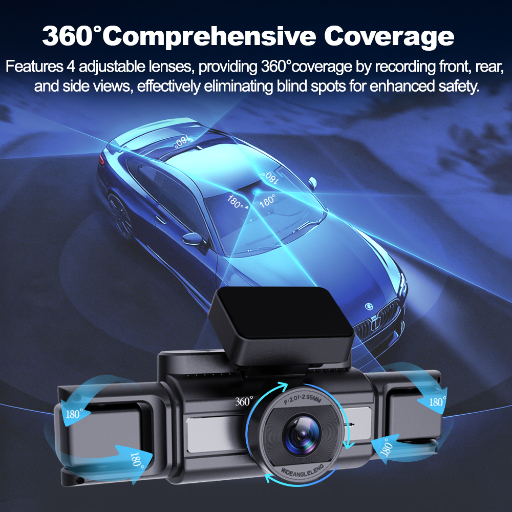 BEPOCAM 4CH 4K Dash Camera for - Panoramic Dash Cam 360 review and price