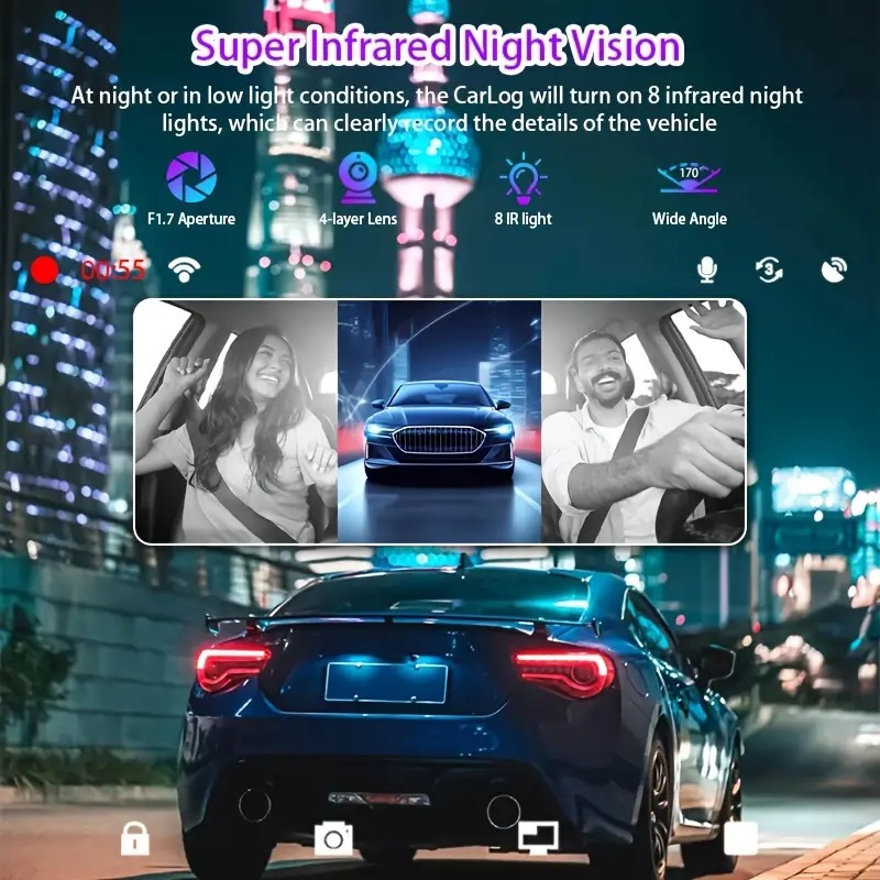 1080P HD DashCam for Cars 3/4  - Panoramic Dash Cam 360 review and price