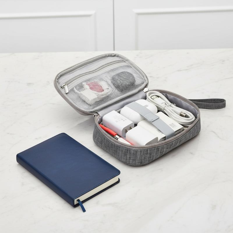 Double Layer Cable Storage Bag - Electronics Gadgets Bag review and price