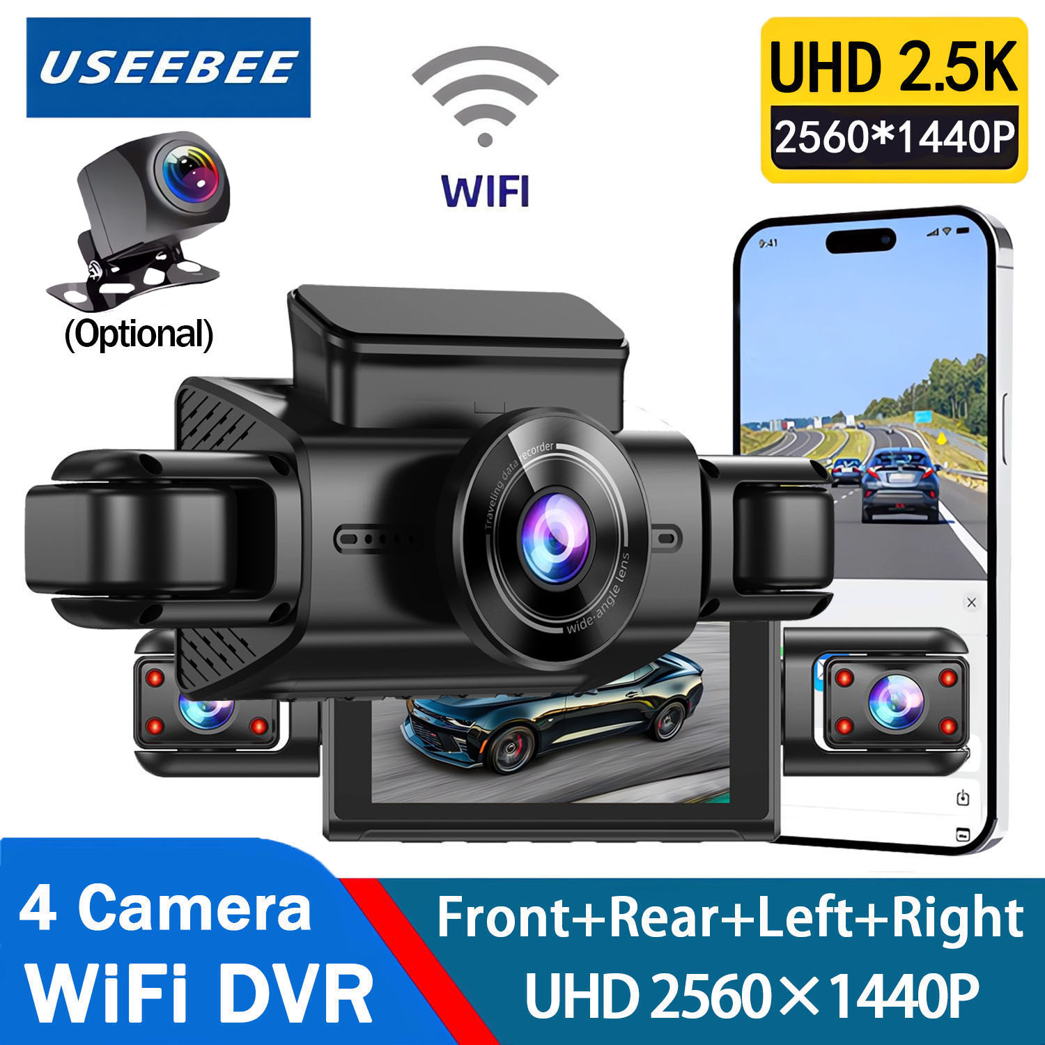 360 Degree 4 Cameras Dash Cam  - Panoramic Dash Cam 360 review and price