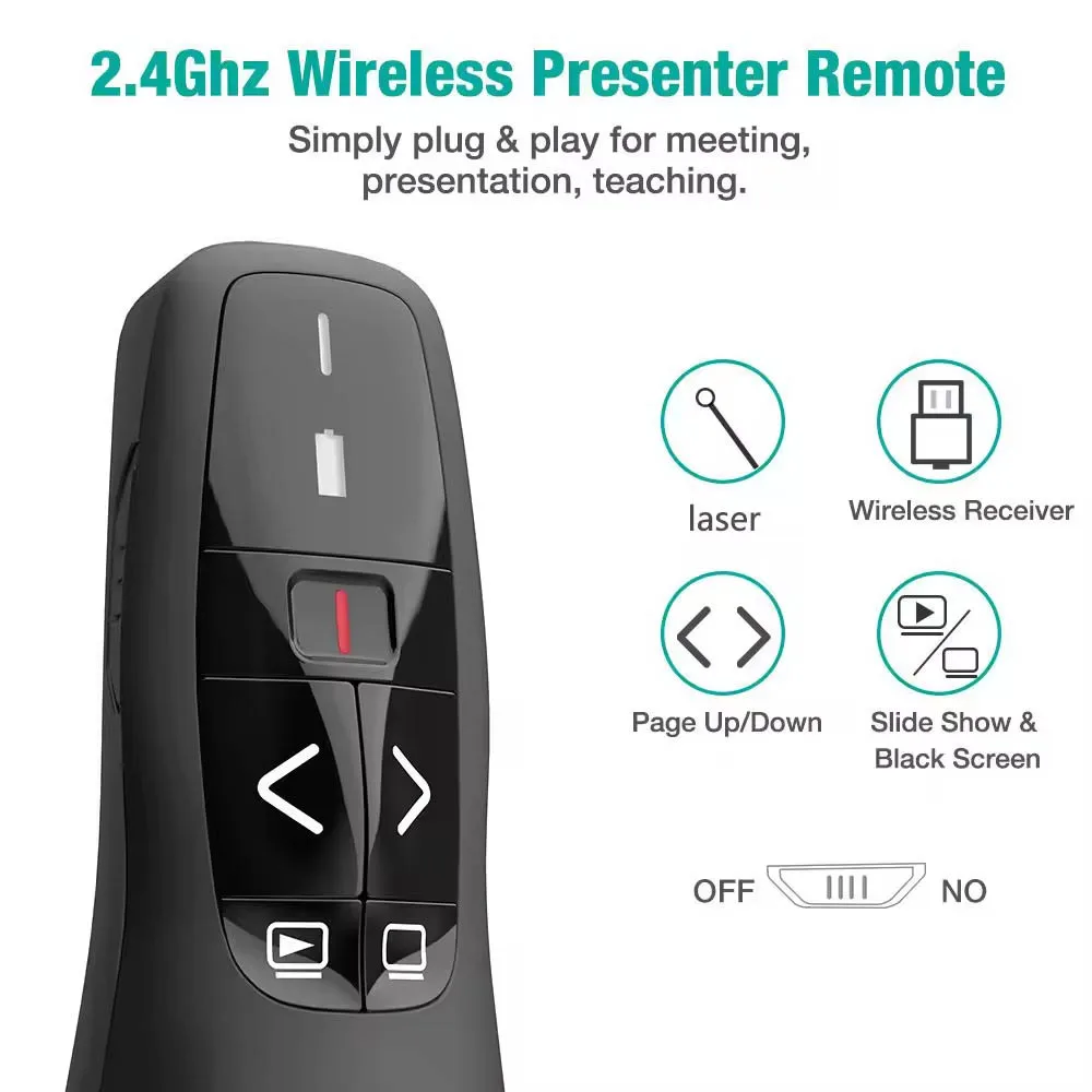 PPT Presenter 2.4GHz USB R400  - Laser Pointer Presenter review and price