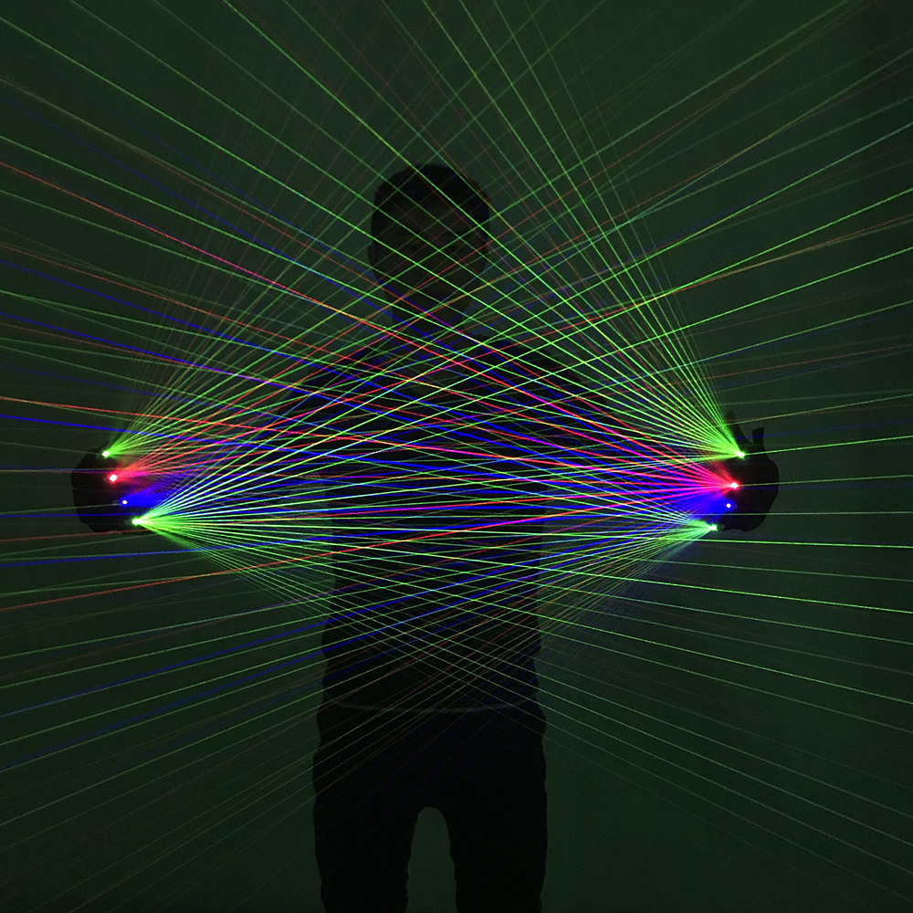 2 in 1 RGB Laser Gloves Multi- - Led Gloves Music review and price