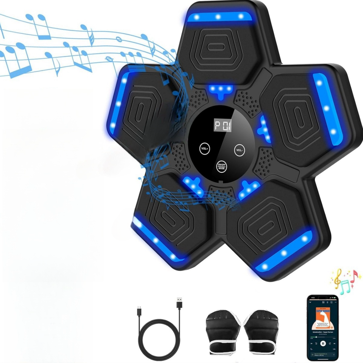 Smart Bluetooth Music Boxing M - Led Gloves Music review and price