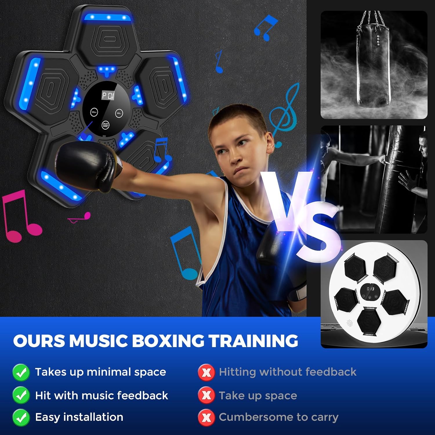Smart Bluetooth Music Boxing M - Led Gloves Music review and price