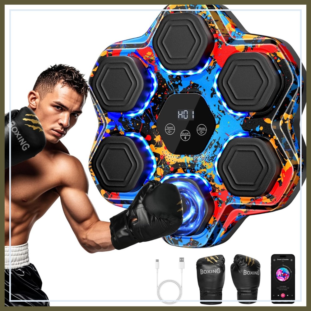 Smart Bluetooth Boxing Machine - Led Gloves Music review and price