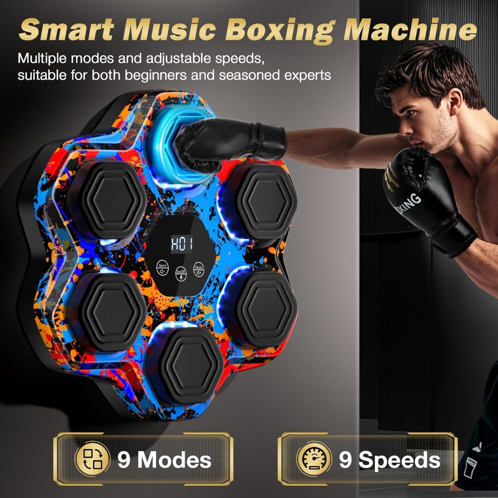 Smart Bluetooth Boxing Machine - Led Gloves Music review and price