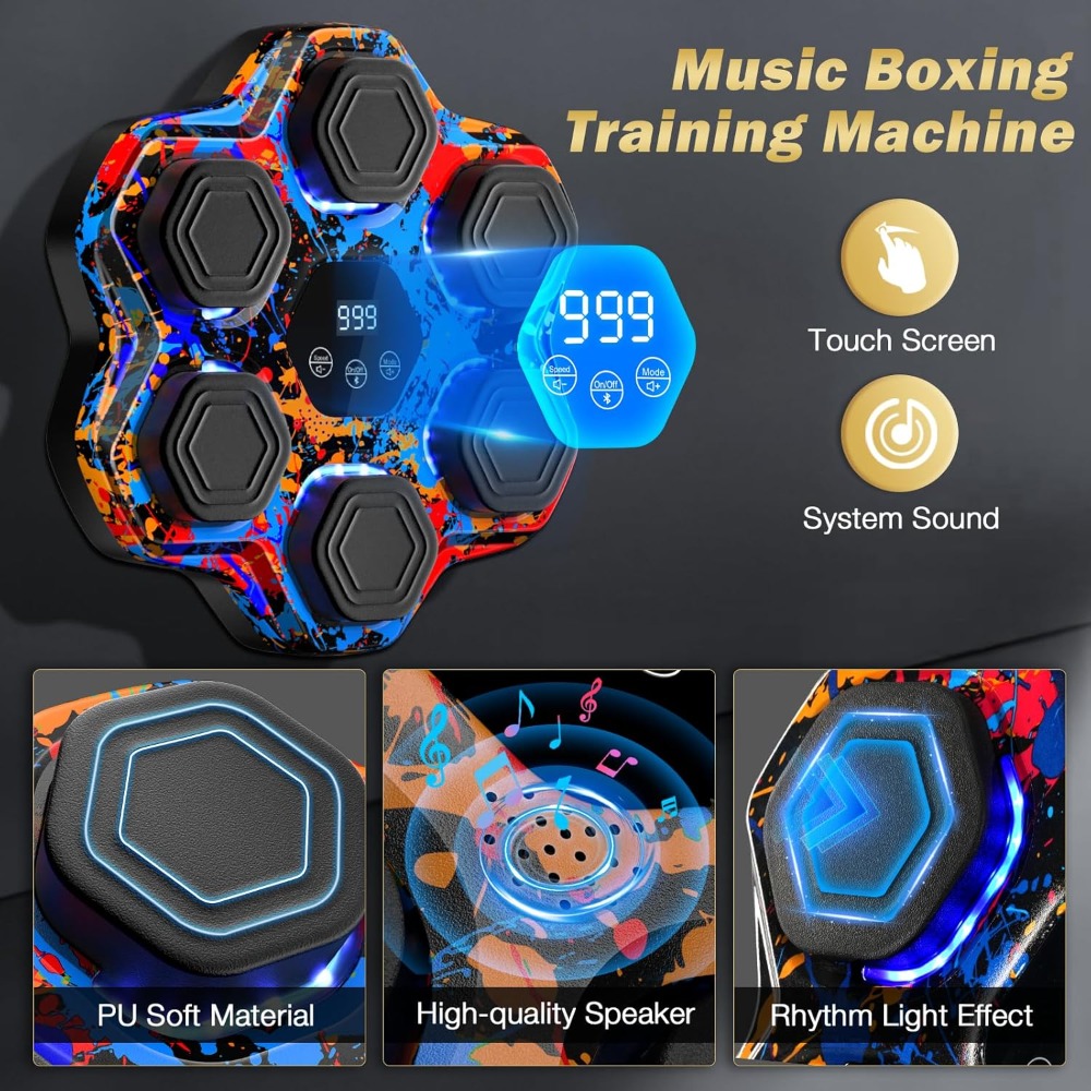 Smart Bluetooth Boxing Machine - Led Gloves Music review and price