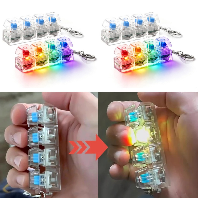 Transparent RGB Clicker Keycha - Electronics Gadgets Sale review and price