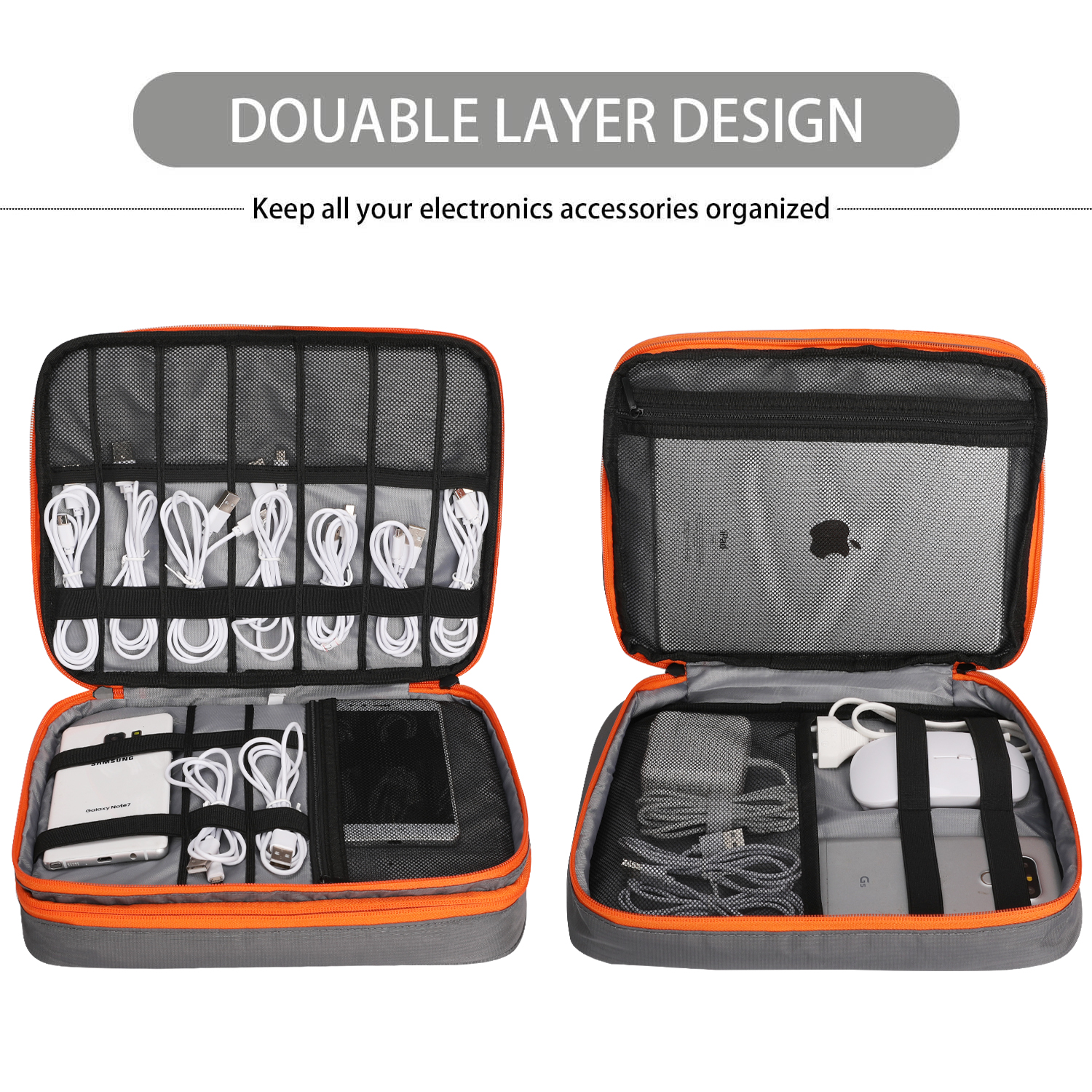 Double Layers Large Capacity T - Electronics Gadgets Bag review and price