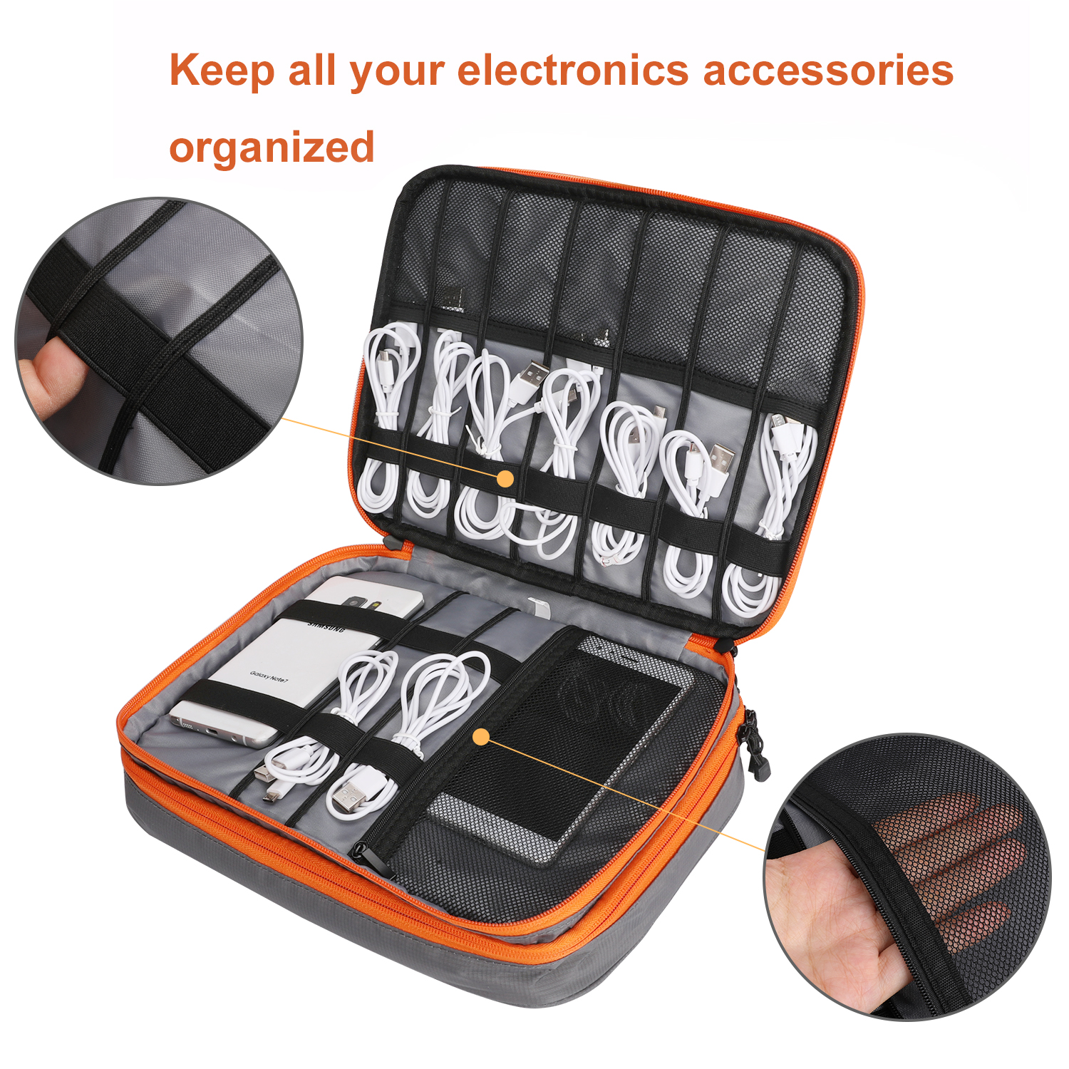 Double Layers Large Capacity T - Electronics Gadgets Bag review and price